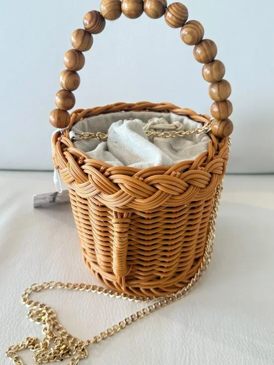 NWT Tommy Bahama Elephant Wicker Rattan Crossbody Handbag Purse - Picture 5 of 7